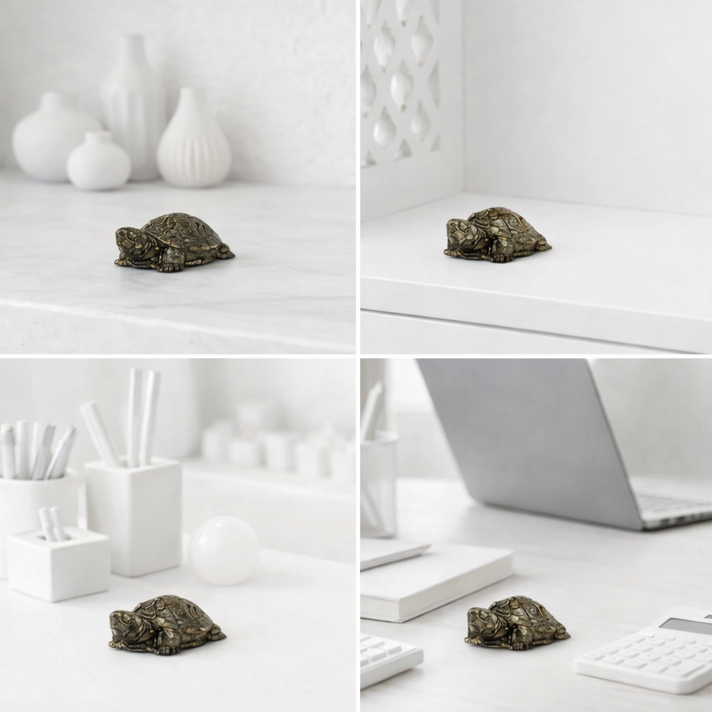 Dhan Raksha Pyrite Tortoise w/ Free Selenite Plate