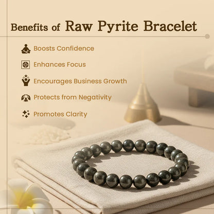 Raw Pyrite Anklet & Bracelet (Couple Combo)