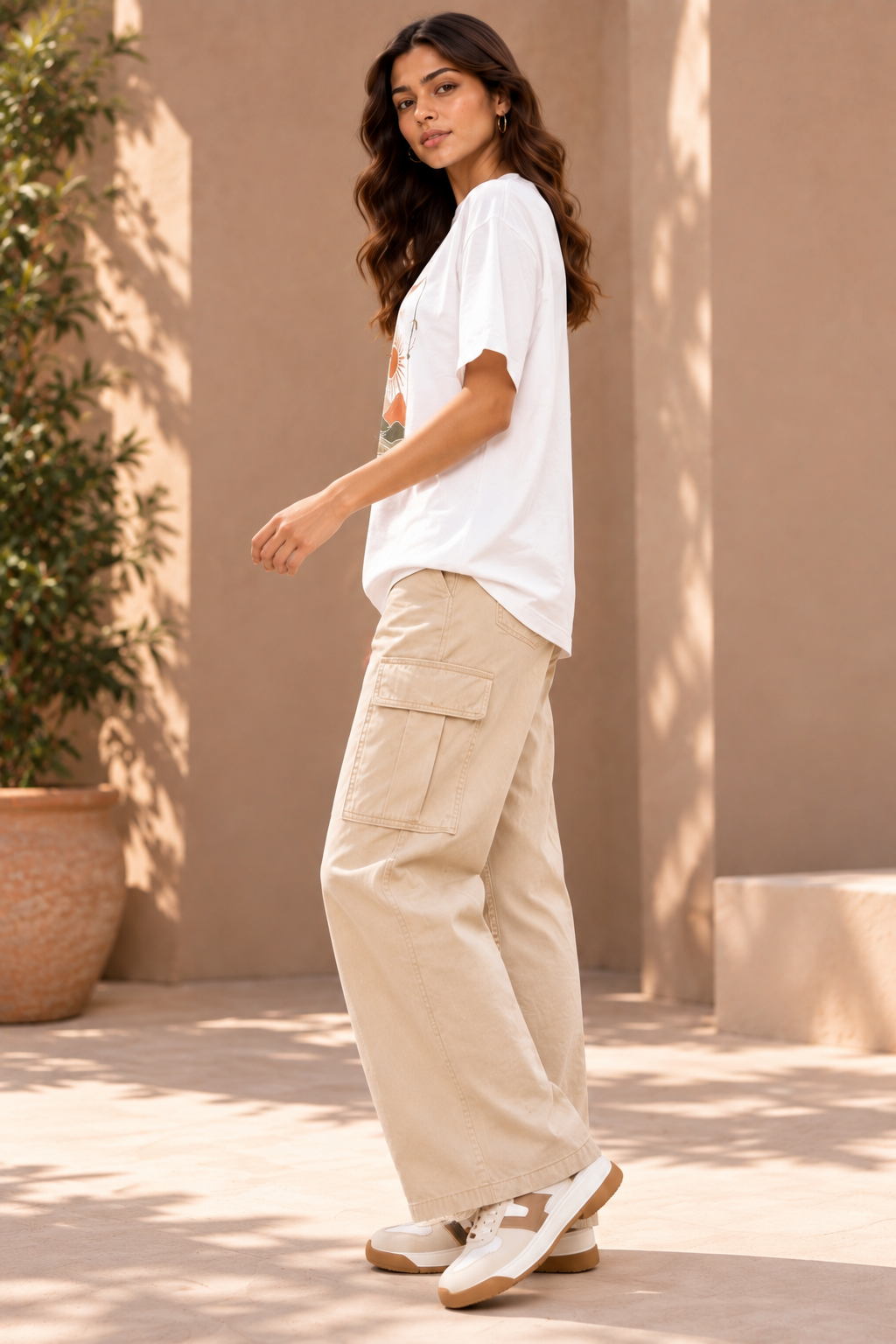 Celestial Horizon Oversized T-Shirt – White