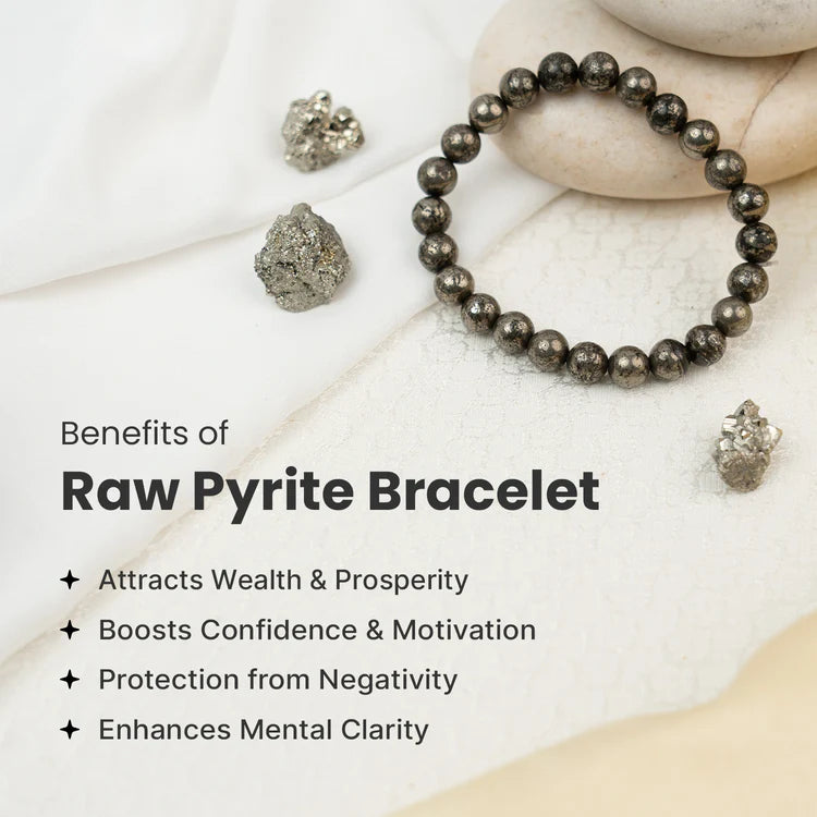 Raw Pyrite Anklet & Bracelet (Couple Combo)