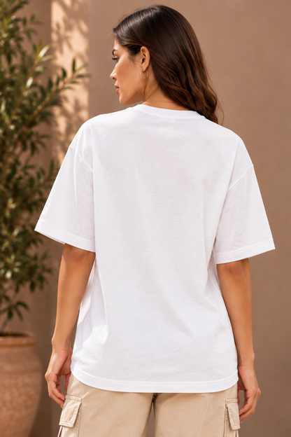 Celestial Horizon Oversized T-Shirt – White