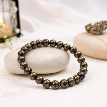 Raw Pyrite Anklet & Bracelet (Couple Combo)