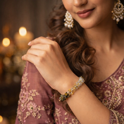 Combo - Dhan Yog Chips Bracelet + Free Pyrite Anklet