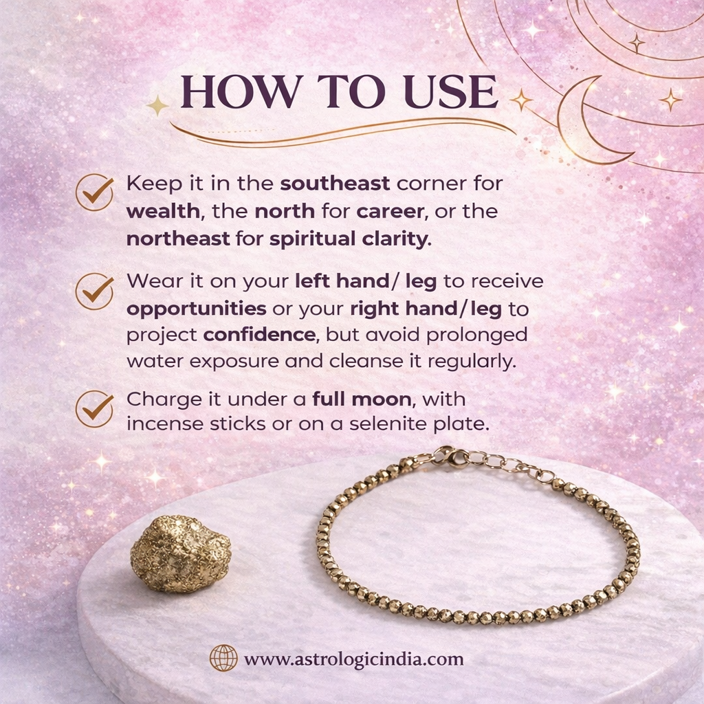 Mahalaxmi Raw Pyrite Anklet w/ Free Pyrite Stone — Invite Lakshmi’s Abundance, Every Step