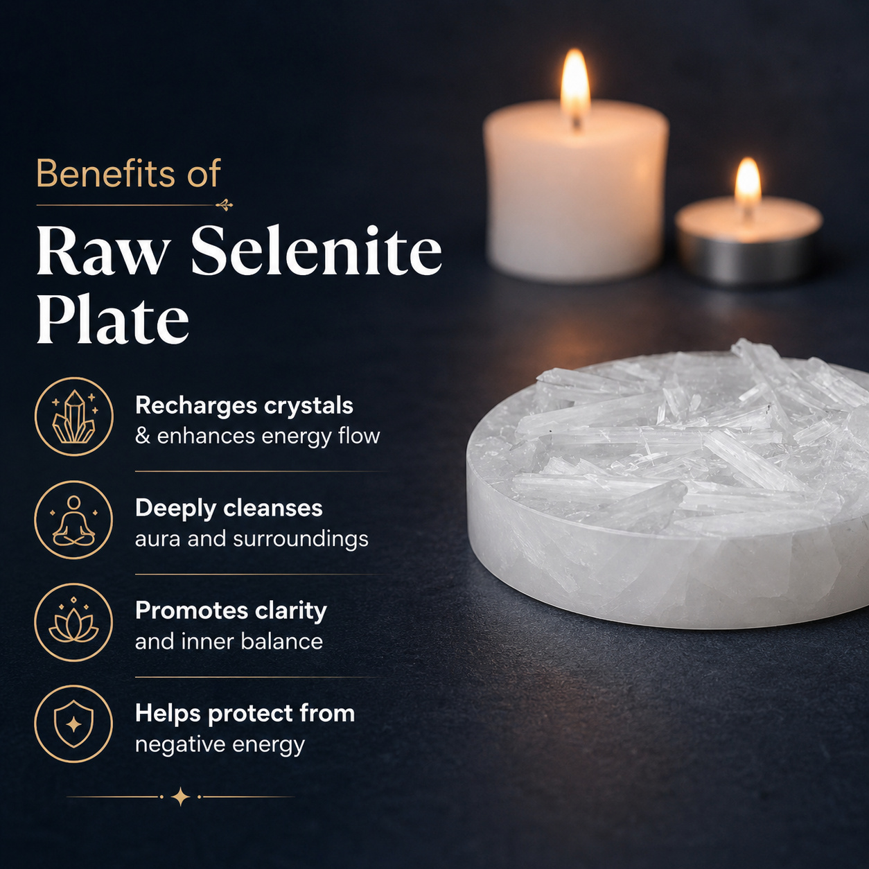 Full Wealth Kit – Bracelet + Anklet + Selenite Plate (Best Value Combo)